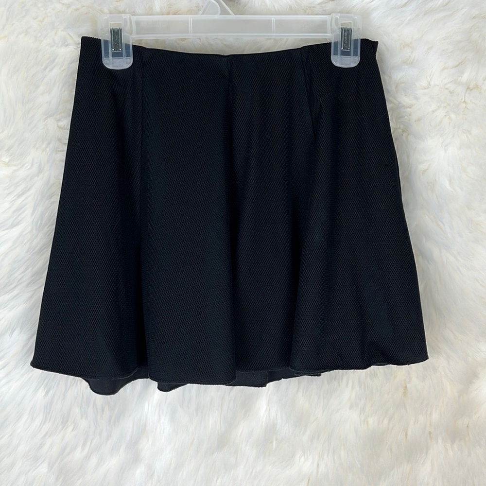 BLACK MESH SKATER SKIRT